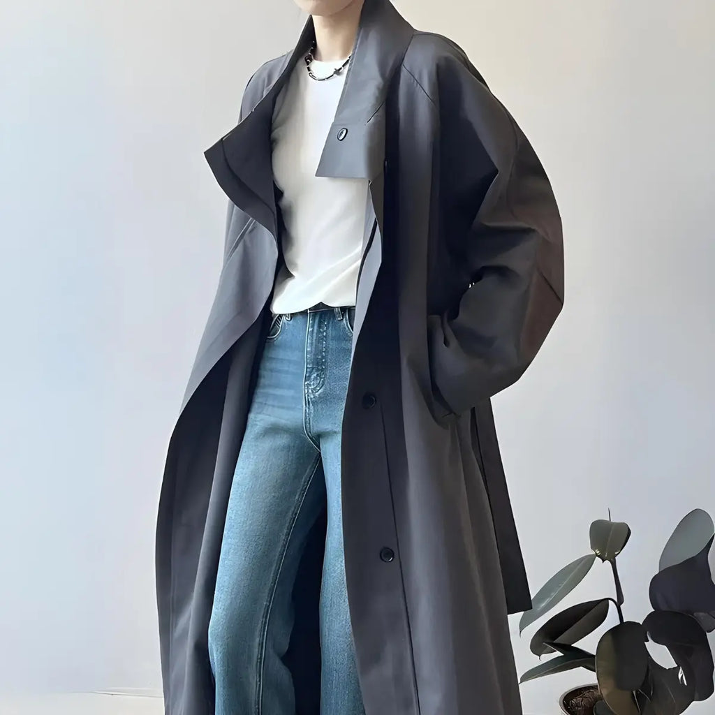 Trench-Coat-Feminino-Charme-Imperial-Longo-Cinza-Escuro-2