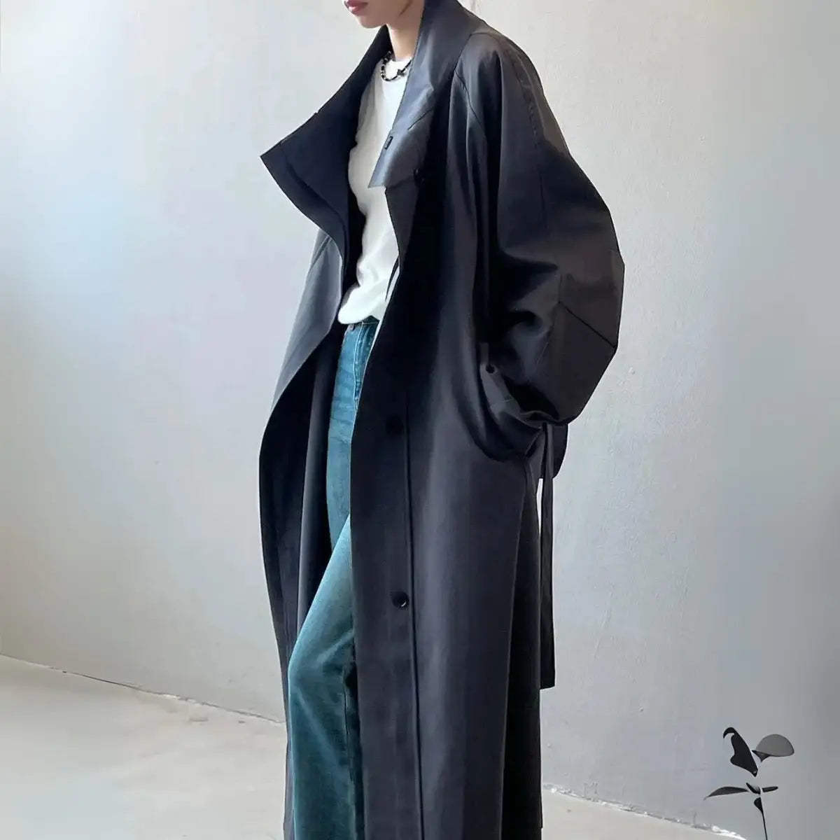 Trench-Coat-Feminino-Charme-Imperial-Longo-Cinza-Escuro-4