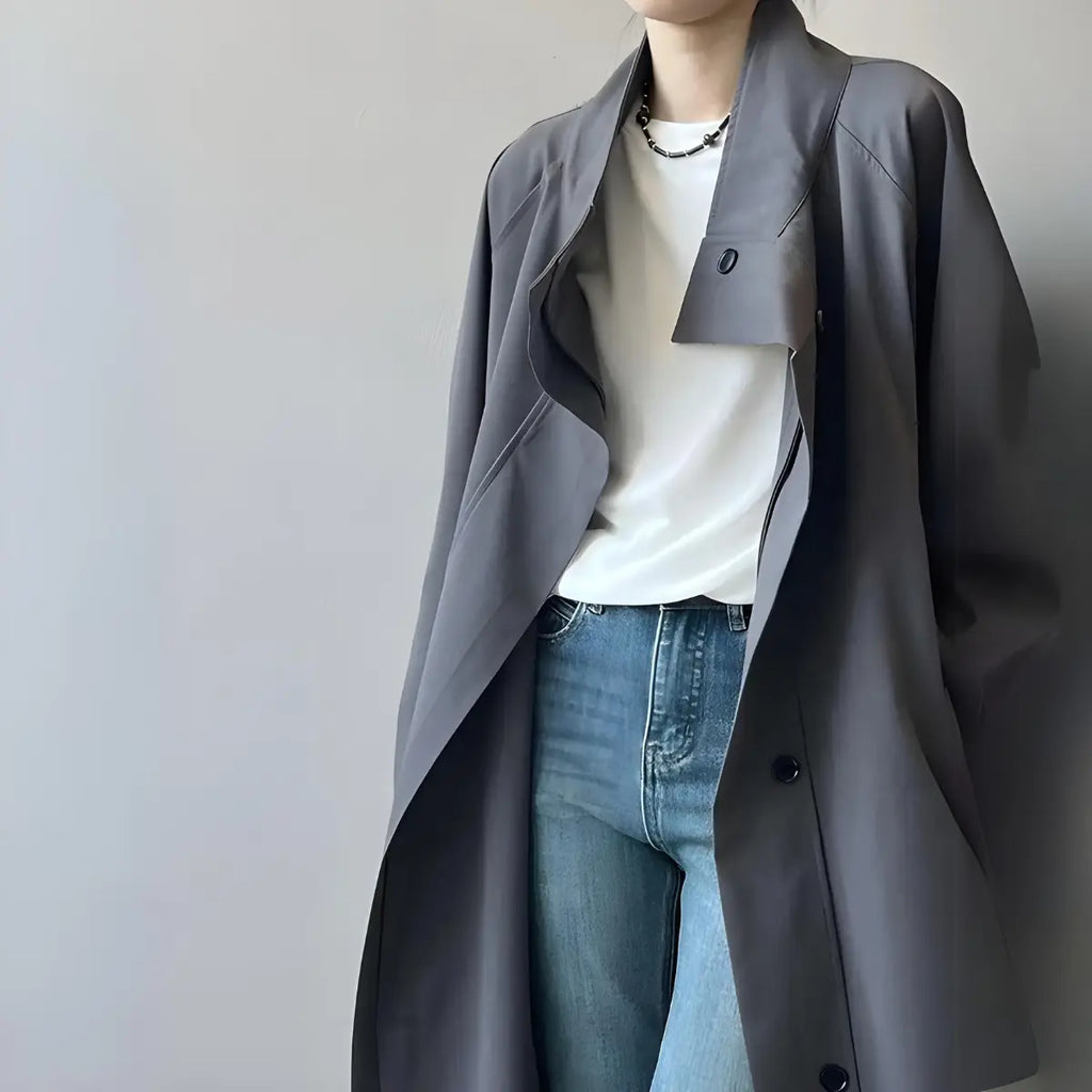 Trench-Coat-Feminino-Charme-Imperial-Longo-Cinza-Escuro-5