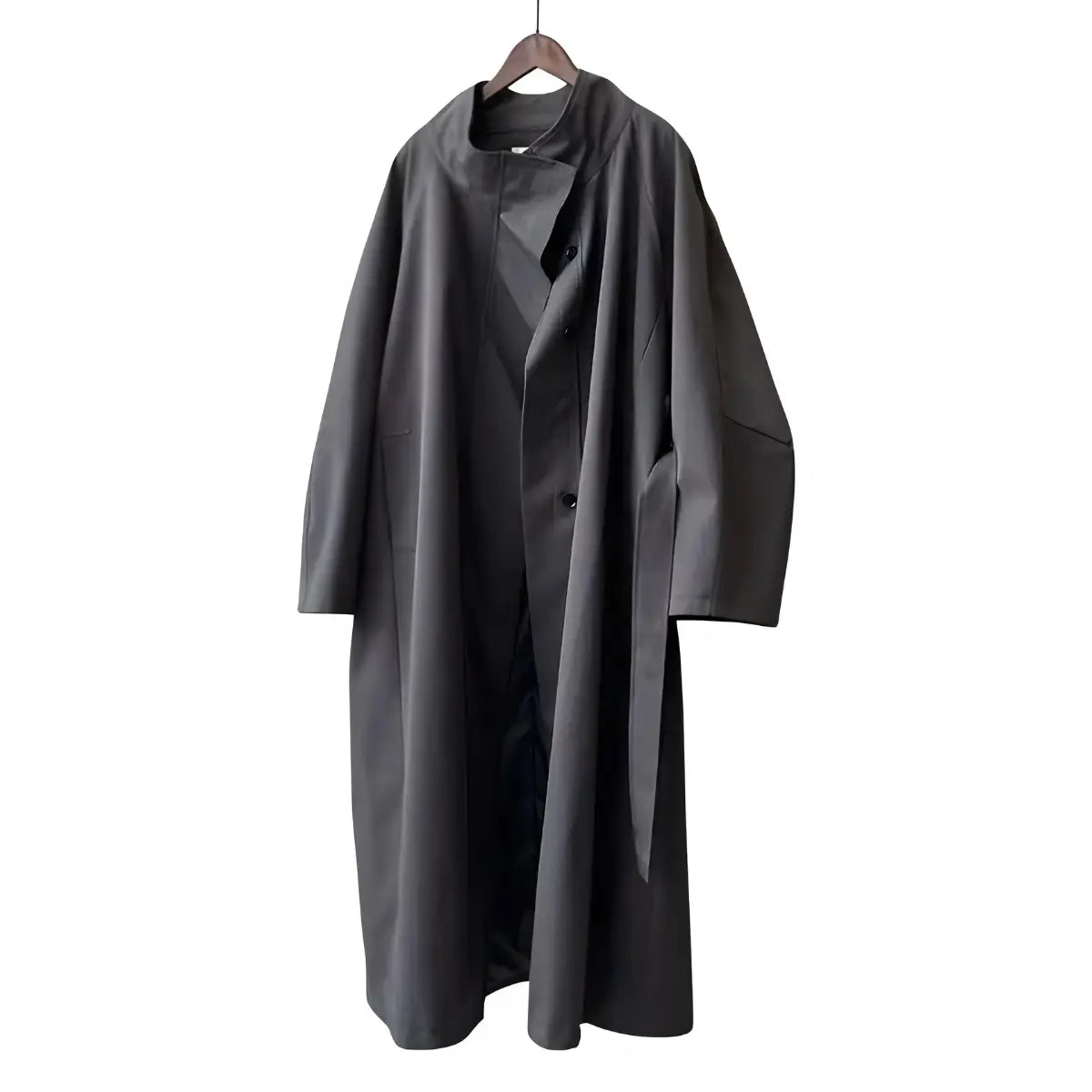 Trench-Coat-Feminino-Charme-Imperial-Longo-Cinza-Escuro