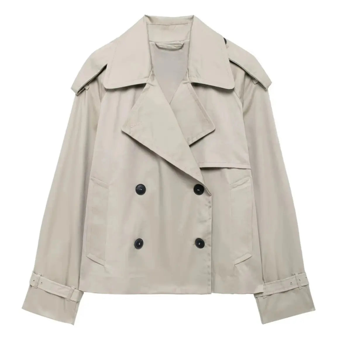 Trench-Coat-Feminino-Elegance-Supreme-Caqui-com-Botoes-Duplos-e-Bolsos