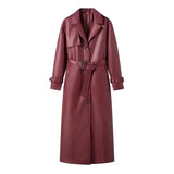 Trench Coat Feminino Étoile Élégante Longo Burgundy
