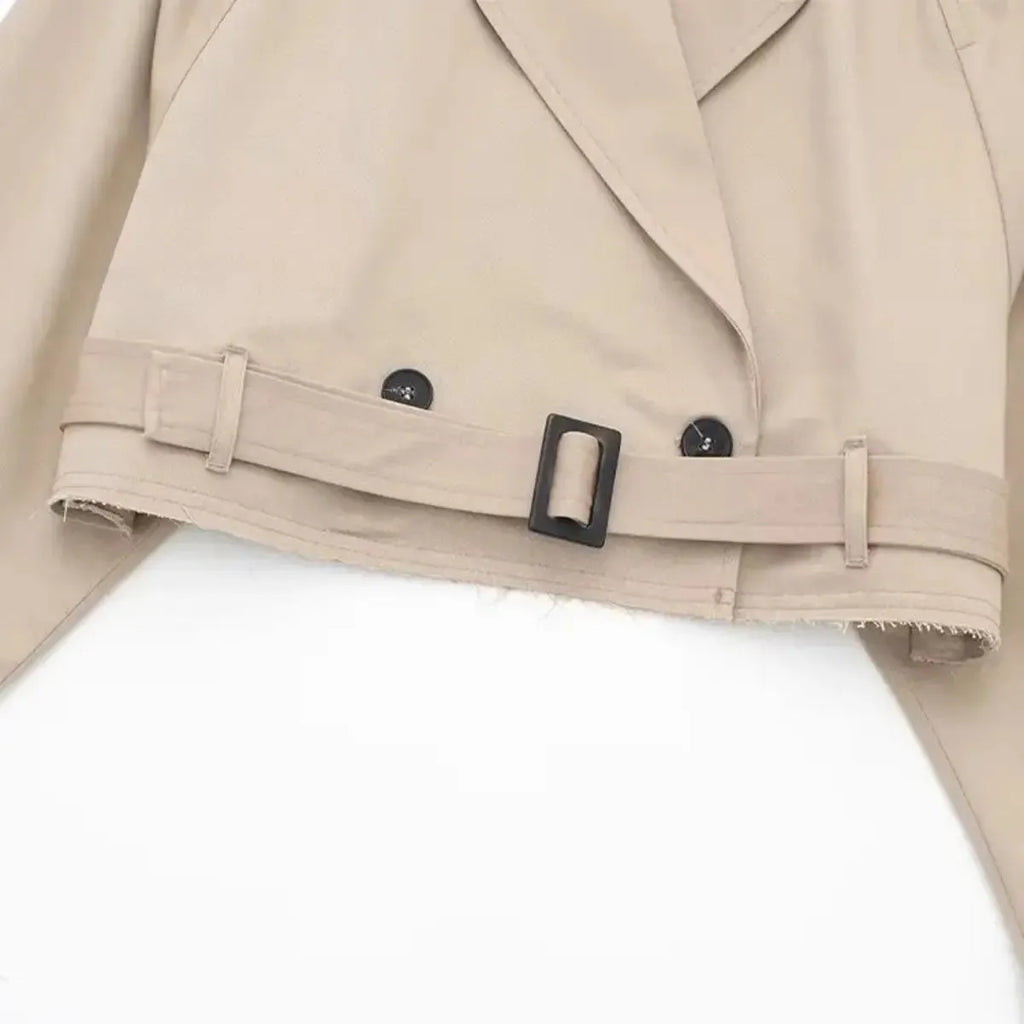 Trench-Coat-Feminino-eclat-Caqui-Cropped-com-Cinto-4