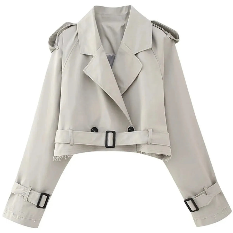 Trench-Coat-Feminino-eclat-Cinza-Cropped-com-Cinto