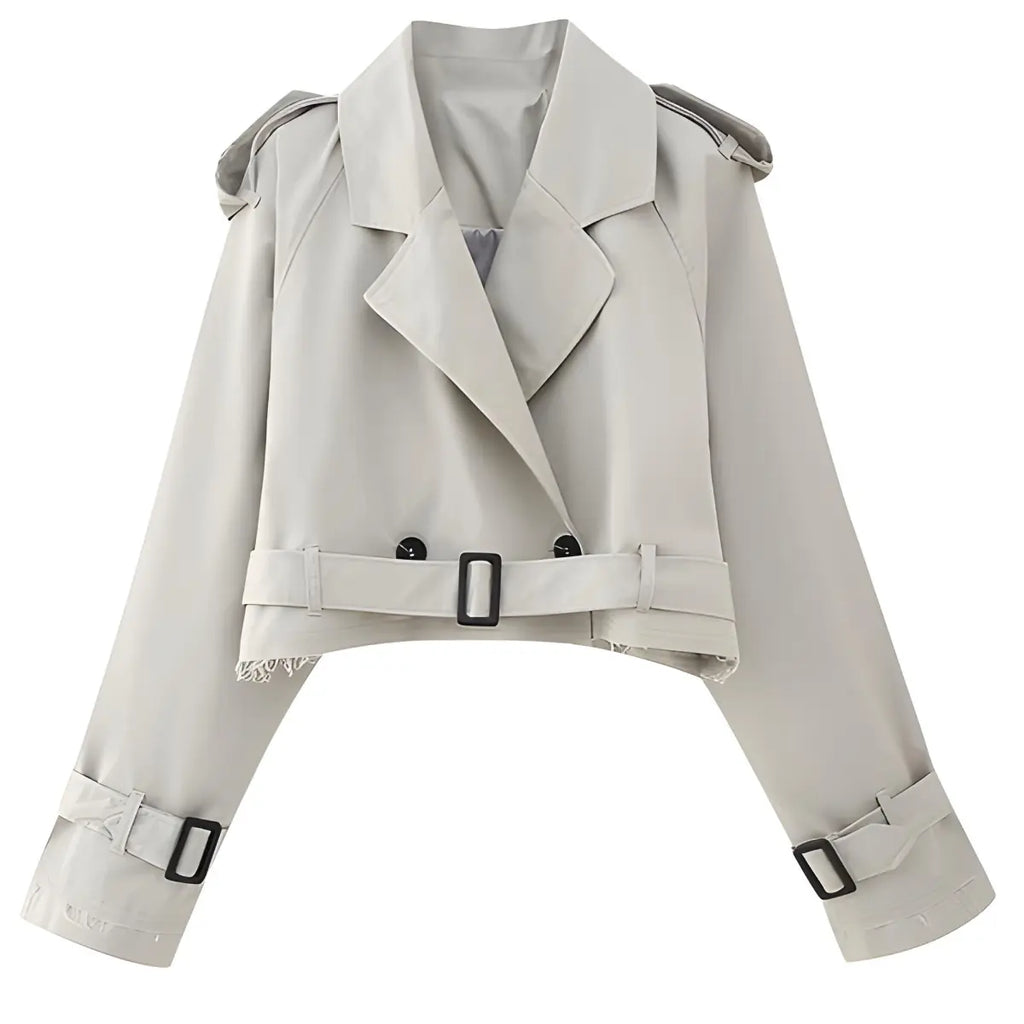 Trench-coat-Feminino-Imperial-Elegance-Curto-Cinza