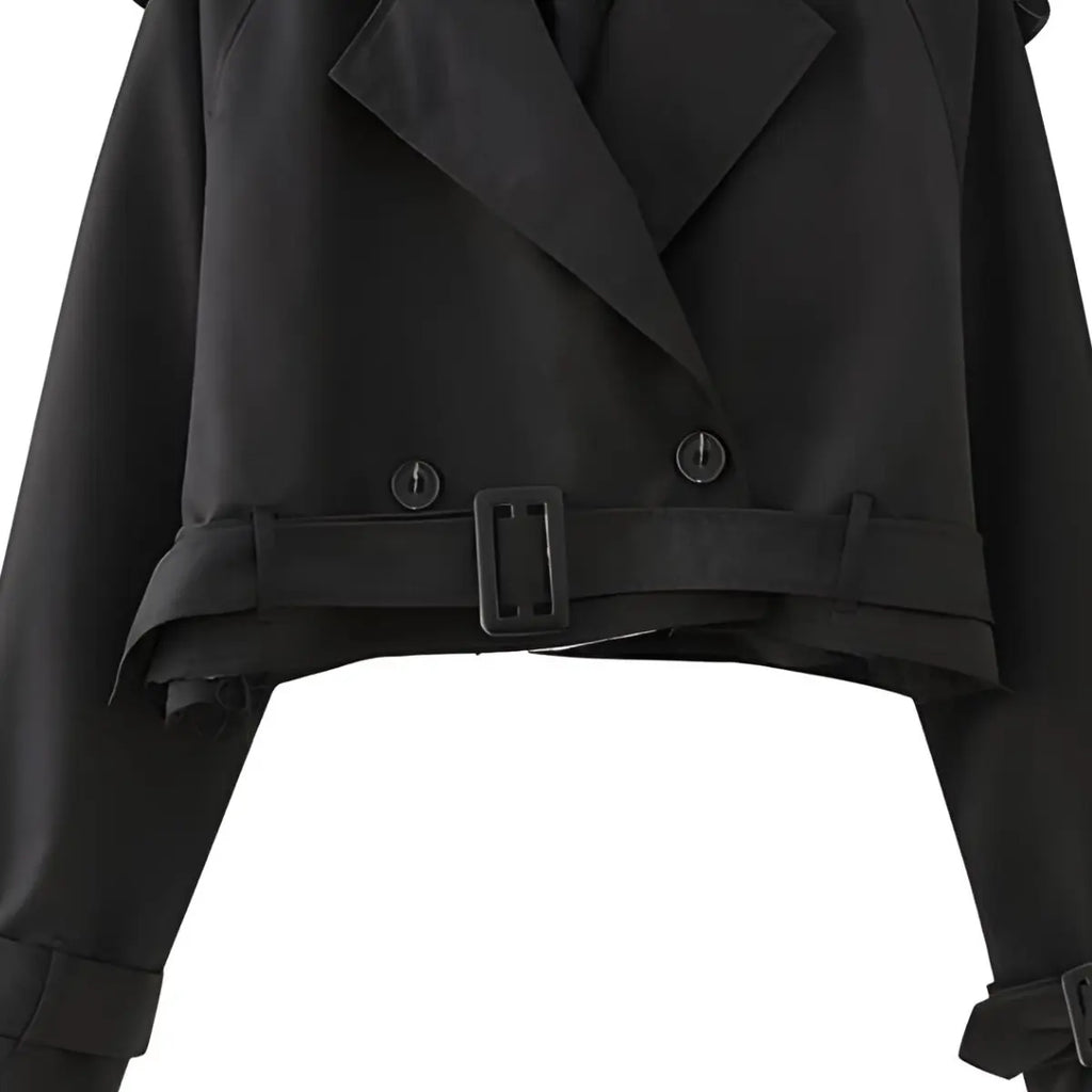 Trench-coat-Feminino-Imperial-Elegance-Curto-Preto-4
