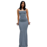 Vestido de Verão Lumière Azul Névoa Elegante