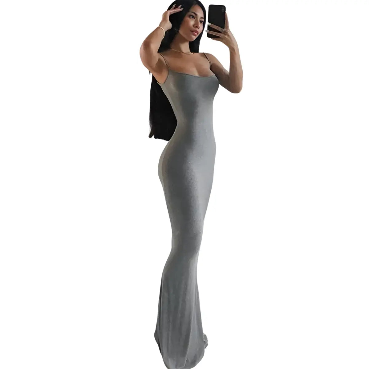 Vestido-de-Verao-Lumiere-Grafite-Acetinado