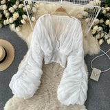 Blusa de Manga Longa Feminina Lúmina Branca