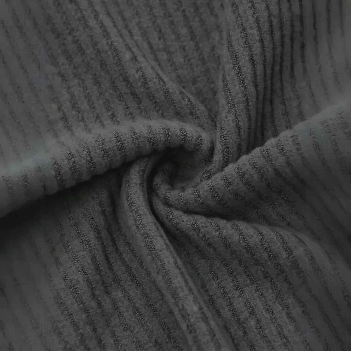 Blusa Manga Longa Feminina Cinza Ribana Off-Shoulder Assimétrica