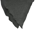 Blusa Manga Longa Feminina Cinza Ribana Off-Shoulder Assimétrica