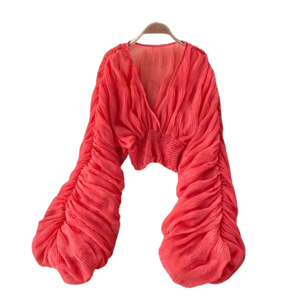 blusa-manga-longa-feminina-coral-estilo-eventos-festas